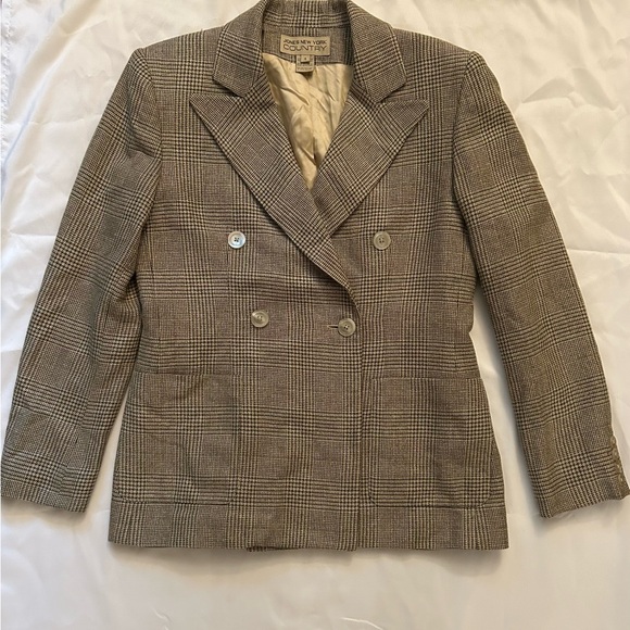 Jones New York Plaid Blazer - Brown and Cream - Picture 3 of 4